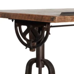 Industrial Teak Wood Console Table Brown - Olivia & May -Smart Office Sets GUEST 0084d5d6 0d52 4682 987c dc464c0f497f