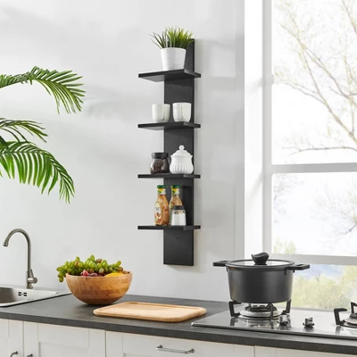 39.5" X 9" Utility 4-Tier Column Spine Shelf - Danya B. 9 39.5" X 9" Utility 4-Tier Column Spine Shelf - Danya B. - Image 7