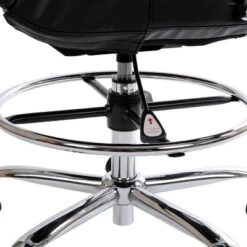 Emma And Oliver Mid-Back LeatherSoft Drafting Chair With Adjustable Foot Ring And Chrome Base -Smart Office Sets GUEST 020fe9da 133c 43b9 b715 bc11ab39adde