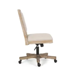 Sandine Rustic Upholstered Swivel Office Chair - Christopher Knight Home -Smart Office Sets GUEST 027e7462 f05e 4fff be12 01426cf7a751