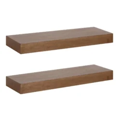 2pc 24" Havlock Wood Shelf Set - Kate & Laurel All Things Decor -Smart Office Sets GUEST 02954e41 a6d7 4ee1 837d 221583be59e6