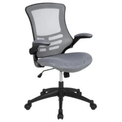 Emma And Oliver Mid-Back Mesh Swivel Ergonomic Task Office Chair With Flip-Up Arms -Smart Office Sets GUEST 033056d5 1a5a 49bd bb6a 930d7e2bd2ff