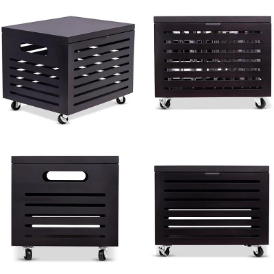 BirdRock Home Bamboo Rolling File Storage Organizer Box With Lid - Cafe Noir 8 BirdRock Home Bamboo Rolling File Storage Organizer Box With Lid - Cafe Noir - Image 6