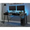 Barolli Gaming Desk Gunmetal - Signature Design By Ashley -Smart Office Sets GUEST 04638dd1 61ab 40ed 9011 1886955a6dea