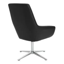 Tubby Chair With Aluminum Base Faux Leather Black - OSP Home Furnishings -Smart Office Sets GUEST 046452fd 4b33 480b a6eb 82cecbc72012