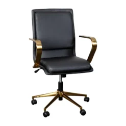 Merrick Lane Mid-Back Home Office Chair With Armrests, Height Adjustable Swivel Seat And Five Star Base -Smart Office Sets GUEST 04b80483 a935 4b9c 90c0 1b927b181761