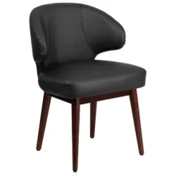 Flash Furniture Comfort Back Series Side Reception Chair With Walnut Legs -Smart Office Sets GUEST 062a2611 aae4 4d3a a24d cf7704c8e704