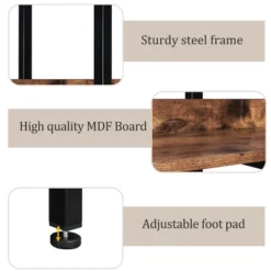 5 Tier Bookshelf Retro Industrial Style Open Storage Display Rack - ModernLuxe -Smart Office Sets GUEST 07003375 becc 432d 9a07 77b0cc7a5e76