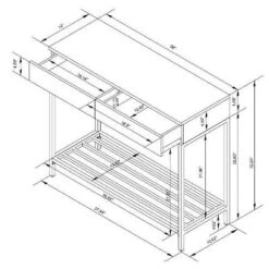 Loring Console Table Vintage Oak - Threshold™ -Smart Office Sets GUEST 075b98e6 c284 4a77 b0d1 c62136fa3cfb