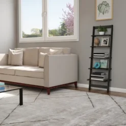 Hastings Home 5-Tier Ladder-Style Bookcase -Smart Office Sets GUEST 077e9a19 b34d 476e bd69 414c5c1c57aa