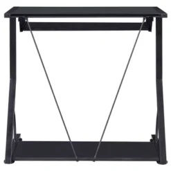 Alastair Computer Desk With Keyboard Tray And Storage Shelf Black - Coaster -Smart Office Sets GUEST 0796a078 5934 475f acc2 283614799f94