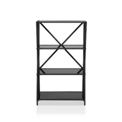 44.25" Werrin 4 Shelf Metal Display Bookshelf Black - MiBasics -Smart Office Sets GUEST 08277ced 534c 48d5 8525 bcbb72615f6b