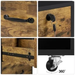 Yaheetech 2-Drawer And 1-Open Shelf Mobile Letter Size Rolling File Cabinet For Home And Office -Smart Office Sets GUEST 0979b6cb c65d 4d4e a049 d1bc866058ed