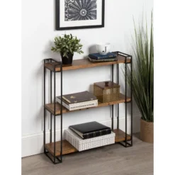 30" X 26" Lintz Wood And Metal Floating Wall Shelves - Kate And Laurel All Things Decor -Smart Office Sets GUEST 098a5dde 785b 4590 b542 31b10c9b9f82