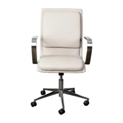 Merrick Lane Mid-Back Home Office Chair With Armrests, Height Adjustable Swivel Seat And Five Star Base -Smart Office Sets GUEST 09e04537 92c5 433e 8284 06f87443d4d7