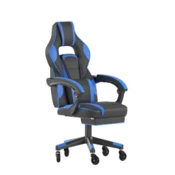Flash Furniture X40 Gaming Chair Racing Computer Chair With Fully Reclining Back/Arms And Transparent Roller Wheels, Slide-Out Footrest -Smart Office Sets GUEST 0a52be1b 6950 41c0 987f 0985795a07ce