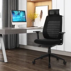 Costway High Back Mesh Office Chair Swivel Reclining Task Chair W/Clothes Hanger -Smart Office Sets GUEST 0a73d349 6910 41a3 94ce f4fdaf302754