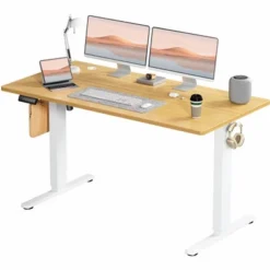 Bestier Height Adjustable Electric Standing Desk, 55" X 24" Ergonomic Sit Stand Up Desk With Hooks And Wire Holes, Memory Computer Home Office Desk -Smart Office Sets GUEST 0ab52c96 02e0 4dad ac73 e055b02eb38f