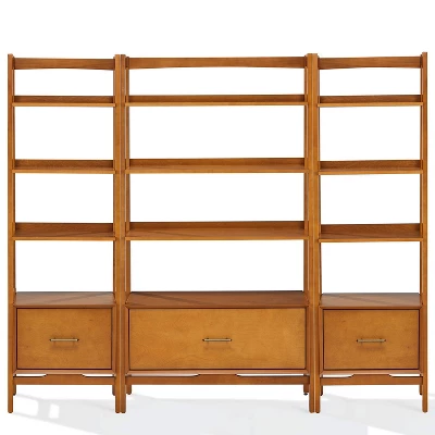 70.5" 3pc Landon Bookcase Set - Crosley 7 70.5" 3pc Landon Bookcase Set - Crosley - Image 5