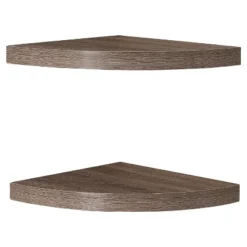 (Set Of 2) 11.5" X 1.5" Radial Floating Corner Shelves - Danya B. -Smart Office Sets GUEST 0c4549d3 82c5 43fc bccd 0d936b82075b