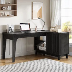 Tribesigns 57-Inch L-Shaped Computer Desk With Storage Cabinet For Home Office -Smart Office Sets GUEST 0cf49c3a 9047 47c5 a6e9 ad377c6ea68f