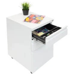Mount-It! Mobile File Cabinet With 3 Drawers, Under Desk Rolling Storage , White -Smart Office Sets GUEST 0d2d9a28 f4b5 4601 86f1 dcf3ecd3a1ef
