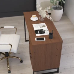 Merrick Lane Rustic Computer Desk With Shelving And Storage Drawer Metal Frame Pedestal Base Home Office Desk 22 Merrick Lane Rustic Computer Desk With Shelving And Storage Drawer Metal Frame Pedestal Base Home Office Desk -Smart Office Sets GUEST 0db10b40 28bc 45df ade7 4f9120375575