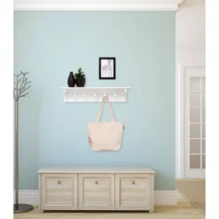 Foster Wall Shelf With Pegs - White -Smart Office Sets GUEST 0f149efe 2dd7 4b49 b043 03e58b43364a