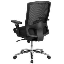 Emma And Oliver 24/7 350 Lb. Big & Tall Black Mesh Synchro-Tilt Swivel Ergonomic Office Chair -Smart Office Sets GUEST 0f8b8ddf f574 49d1 9a3c a82e1da4b0d0