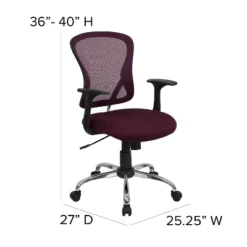 Flash Furniture Mid-Back Mesh Swivel Task Office Chair With Chrome Base And Arms -Smart Office Sets GUEST 10e48d38 7f9c 494f 9102 4e7a53a0e01c