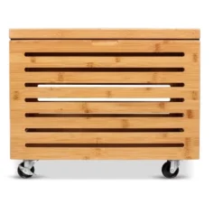 BirdRock Home Bamboo Rolling File Storage Organizer Box With Lid - Natural -Smart Office Sets GUEST 111d1fd1 4cc1 4045 a09c 6f663efc6c58
