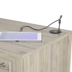 Little Seeds Sierra Ridge Levi Single Pedestal Kids’ Desk, Light Walnut -Smart Office Sets GUEST 1355e84a 2730 42a9 b985 ea527275c3ad