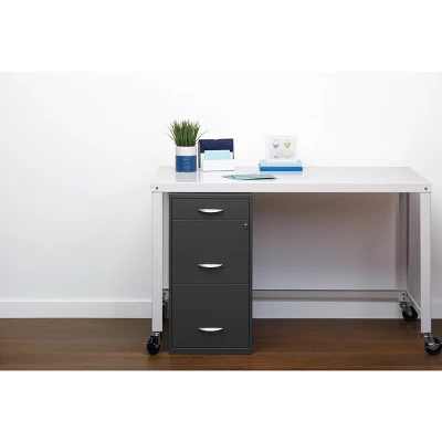 Space Solutions 18" Deep 3 Drawer Metal Organizer File Cabinet With Pencil Drawer 10 Space Solutions 18" Deep 3 Drawer Metal Organizer File Cabinet With Pencil Drawer - Image 8