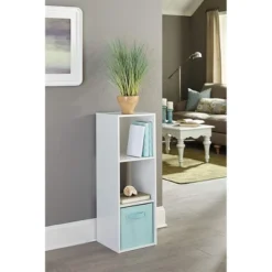 Closetmaid Wooden Decorative Stackable Horizontal Vertical 3 Cube Shelving Unit Storage Organizer Cubeical For Living Room, Bedroom, Or Office, White -Smart Office Sets GUEST 15bdc951 a7d3 429f 9b73 58e0364e7008