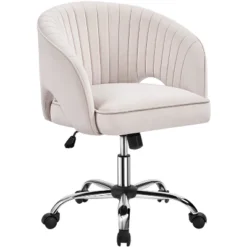 Yaheetech Rolling Office Chair Armchair With Tufted Barrel -Smart Office Sets GUEST 15cd594d 54b1 4677 8364 82e791ff94d7