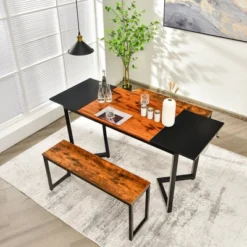 Costway 63'' Large Computer Desk Study Workstation Conference Table Home Office -Smart Office Sets GUEST 15d9f924 6b1e 493a 968e 6bed16262af0