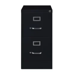 Hirsh 2 Drawer Vertical File Cabinet 22" Black