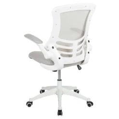 Emma And Oliver Mid-Back Mesh Swivel Ergonomic Task Office Chair With Flip-Up Arms -Smart Office Sets GUEST 17436276 8fcd 40e1 946f a088ce3ad642