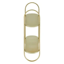 20" 2 Tier Warm Metal Hanging Bracket Wall Mounted Shelf Gold - Danya B. -Smart Office Sets GUEST 17460281 e57b 4c0b 99f6 cdab78de4051