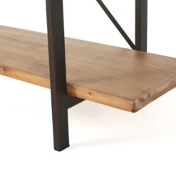 77" Septima 4 Shelf Antique Bookcase Antique - Christopher Knight Home -Smart Office Sets GUEST 1813ebc7 763f 49bd ac80 3eda0dd16c1b