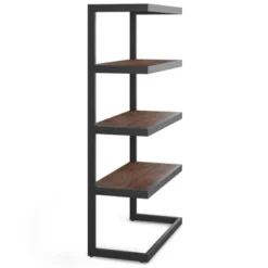 66" Cecilia Bookcase Distressed Charcoal Brown - WyndenHall -Smart Office Sets GUEST 186c8828 f676 4c08 83a5 3dc373e80ed0