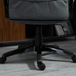 Vinsetto Ergonomic Home Office Chair High Back Task Computer Desk Chair With Padded Armrests, Linen Fabric, Swivel Wheels, And Adjustable Height, Gray -Smart Office Sets GUEST 18e86d45 dd76 404e 899b 1445ecb7a3cf