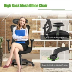 Costway Ergonomic High Back Mesh Office Chair W/ Adjustable Lumbar Support -Smart Office Sets GUEST 1a2a3eca 4913 4542 8f1d c1fde8da39a3