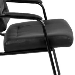 Flash Furniture Darwin Flash Fundamentals Black LeatherSoft Executive Reception Chair With Black Metal Frame -Smart Office Sets GUEST 1a47ef1f 2325 4a1d 8492 23cca47979a7