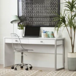 Interface Desk With 2 Drawers Pure White - South Shore