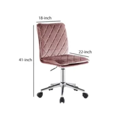 Fabric Upholstered Office Chair Pink/Silver - Benzara 9 Fabric Upholstered Office Chair Pink/Silver - Benzara -Smart Office Sets GUEST 1a8d3357 8594 49f5 805e 6a07070dc590