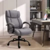 Vinsetto High Back Big And Tall Executive Office Chair 484lbs With Wide Seat Computer Desk Chair With Linen Fabric Swivel Wheels Light Gray -Smart Office Sets GUEST 1ad9e5ff 698e 4e90 9a9e 1cc4839d7b11