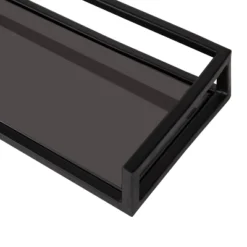 24" X 8" X 3" Blex Metal And Glass Wall Shelf - Kate & Laurel All Things Decor -Smart Office Sets GUEST 1b63e1a3 5e5e 42d8 8ad7 89eec599cad9