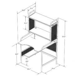 ICarus Mesh Gaming Desk With Wood Desktop - X Rocker -Smart Office Sets GUEST 1c8657d7 527a 4104 a13c 01074570924d