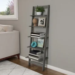 Hastings Home 5-Tier Ladder-Style Bookcase -Smart Office Sets GUEST 1ce05d69 f1ea 470d 8050 ff1fee3999eb